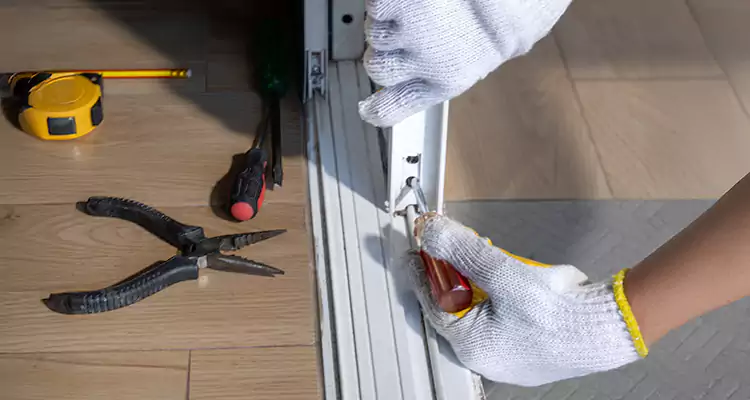 Backyard Sliding Door Track Repair in South Miami Heights, FL